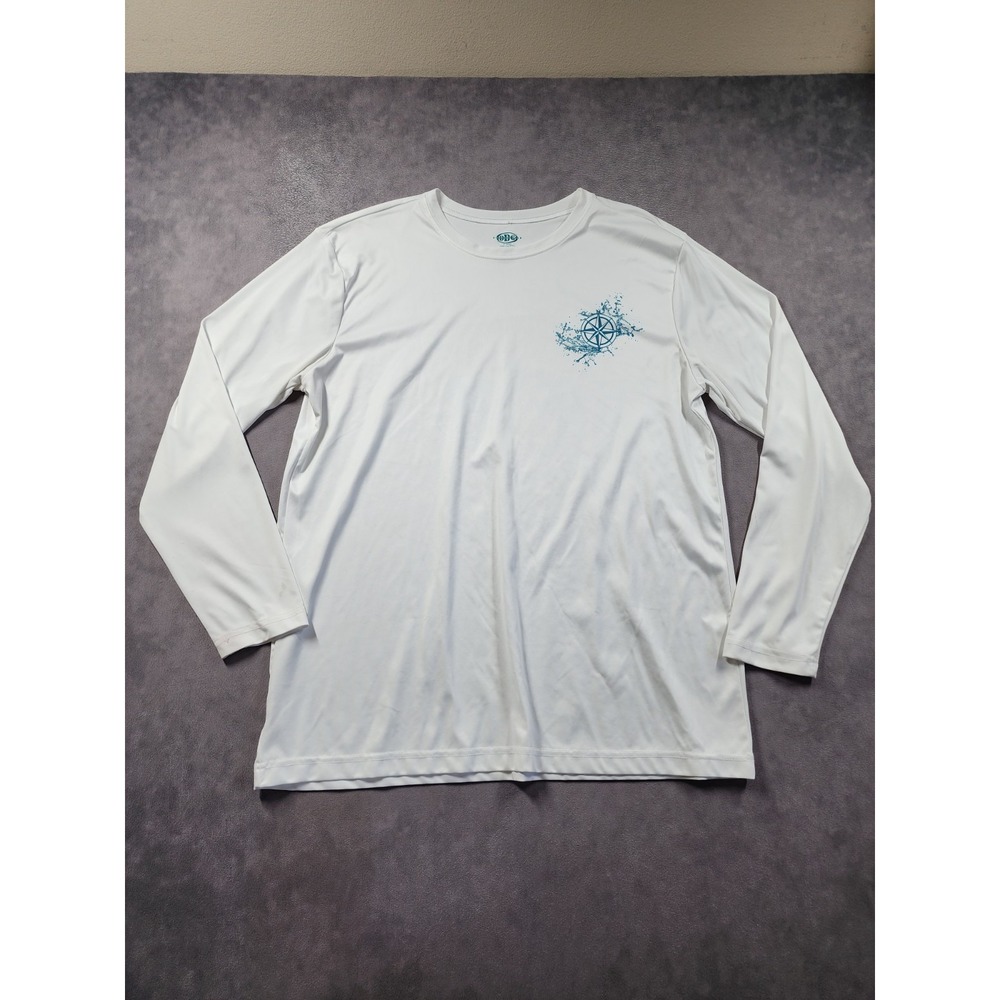 Outdoor Gear Shirt Men XL White Graphic Print Long Sleeve Activewear Performance
